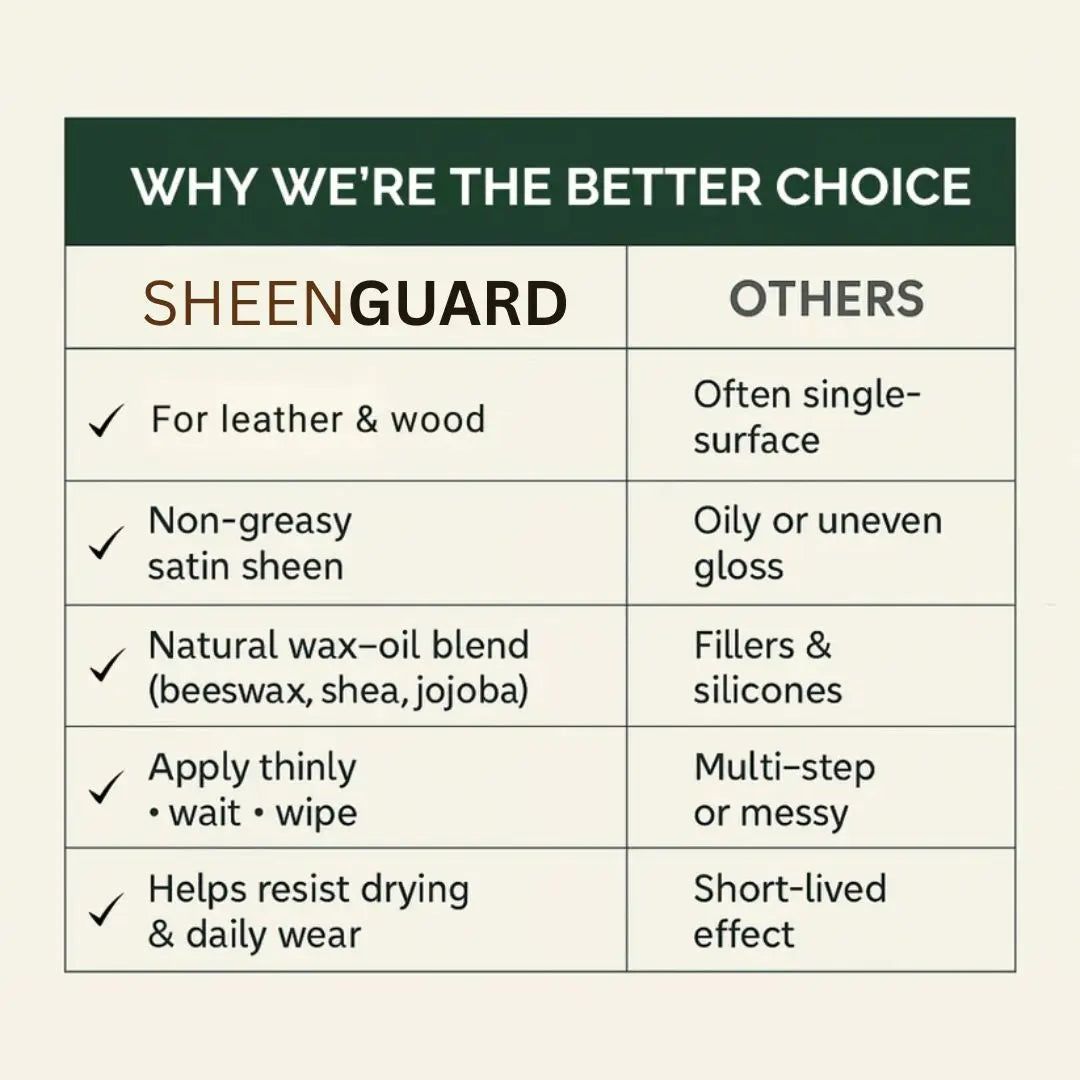 SheenGuard - Professional Leather & Wood Conditioning Salve (Buy 1 Get 1 Free)